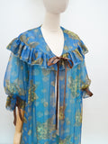 1960s Printed nylon robe - Medium Large