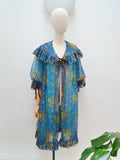 1960s Printed nylon robe - Medium Large