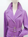 1970s Purple Quelrayn mackintosh raincoat - Small