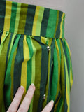 1950s Bright striped cotton skirt - Extra small