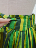 1950s Bright striped cotton skirt - Extra small