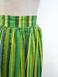 1950s Bright striped cotton skirt - Extra small