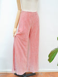 1970s Pink lurex wide leg pants - Extra small