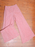 1970s Pink lurex wide leg pants - Extra small