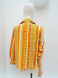 1960s Bright cotton blouse/coverup - Large