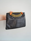 1940s Leather & bakelite handbag