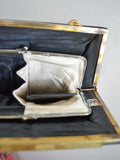 1940s Leather & bakelite handbag