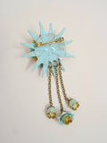 1940s Haskell style drop brooch