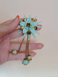1940s Haskell style drop brooch