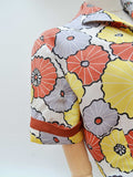 1940s Floral linen bolero jacket - Large