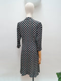 1940s Printed silk day dress - Small
