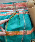 1950s Striped cotton day skirt - Small
