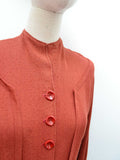 1940s Crepe smart day dress - Extra small