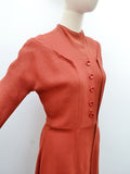 1940s Crepe smart day dress - Extra small