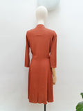 1940s Crepe smart day dress - Extra small