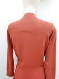 1940s Crepe smart day dress - Extra small