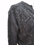 1950s Beaded lambswool Huppert cardigan - Small