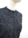1950s Beaded lambswool Huppert cardigan - Small