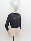 1950s Beaded lambswool Huppert cardigan - Small