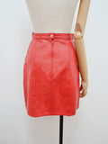 1970s Red leather skirt - Extra small