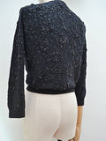 1950s Beaded lambswool Huppert cardigan - Small