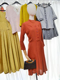 1940s Crepe smart day dress - Extra small