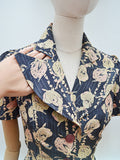 1970s Novelty dancer print blouse - Extra small