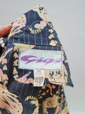 1970s Novelty dancer print blouse - Extra small
