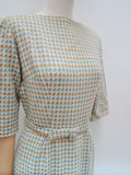 1960s wool day dress - Small