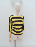 1970s Striped dolman sweater top - S