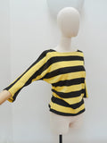 1970s Striped dolman sweater top - S