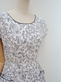 1950s Horrockses rose/insect print dress - Extra small Small