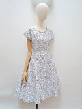 1950s Horrockses rose/insect print dress - Extra small Small