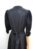 1940s Printed crepe & rayon evening dress - Extra small