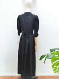 1940s Printed crepe & rayon evening dress - Extra small