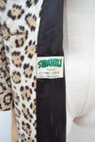 1960s Asymmetric front animal print coat - Extra small