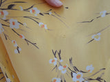 1950s Floral rayon day dress - Extra small