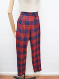 1960s Tartan wool Susan Barry trousers - Extra small