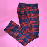 1960s Tartan wool Susan Barry trousers - Extra small