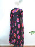 1970s Floor length sleeve maxi dress - Extra small