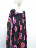 1970s Floor length sleeve maxi dress - Extra small