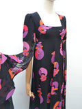 1970s Floor length sleeve maxi dress - Extra small