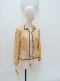 1940s Printed fitted jacket - Small