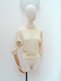 1940s 50s Beaded dolman sleeve sweater - Small