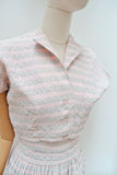 1940s Striped sundress & bolero - Small