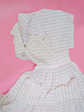 1940s Striped sundress & bolero - Small