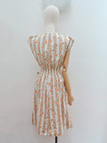 1940s Novelty chicken coop print dress - Small
