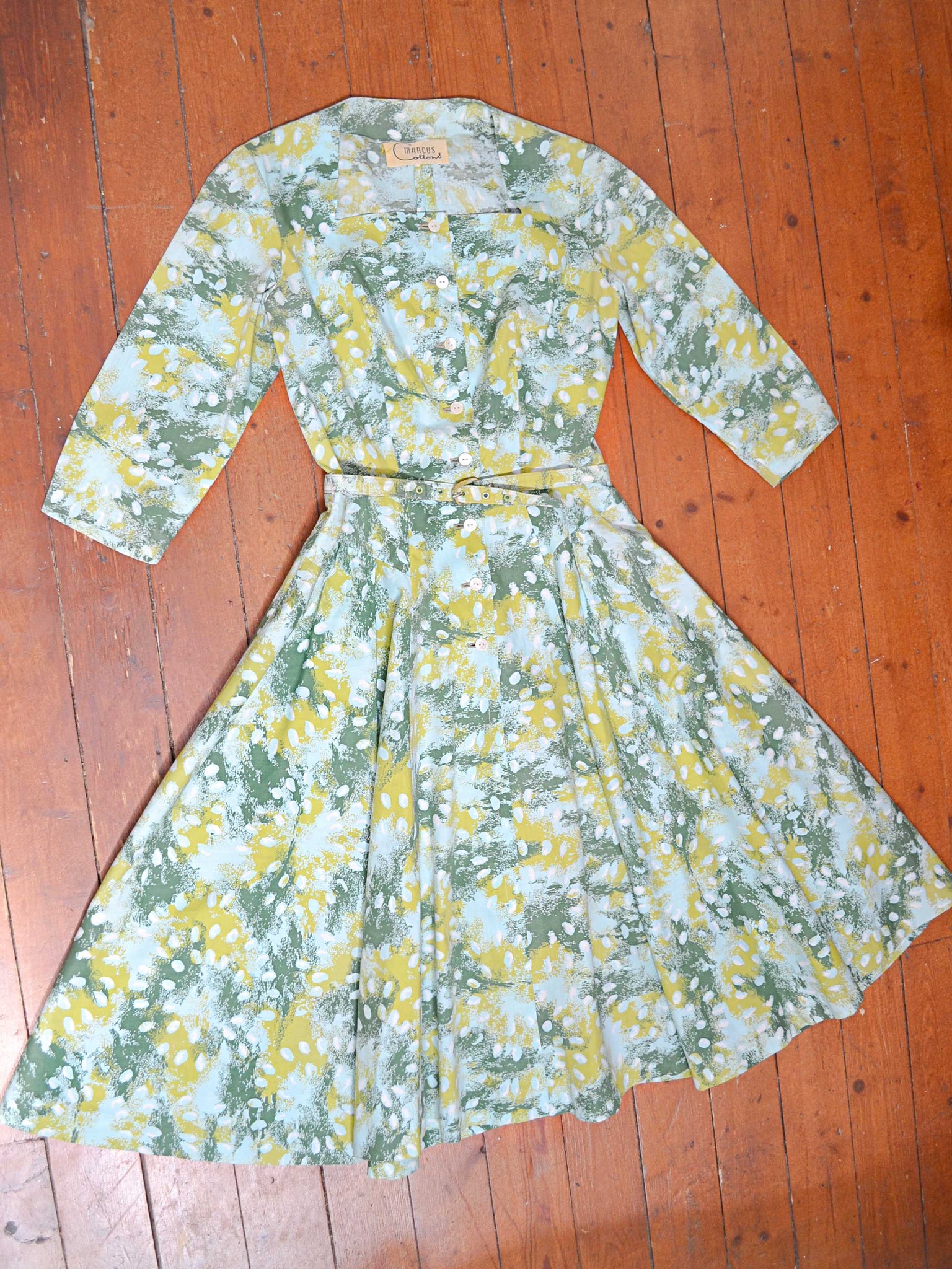 1950s Printed cotton day dress - Small Vera Mode Vintage 1950s Printed cotton day dress - Small Vera Mode Vintage