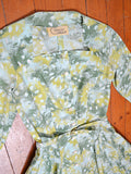 1950s Printed cotton day dress - Small