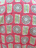 1950s Abstract print cotton blouse - Small Medium